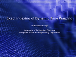 How to index Dynamic Time Warping?