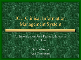 ICU Clinical Information Management System