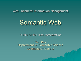 Semantic Web - Columbia University
