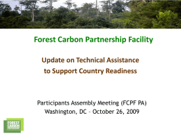R-PP - The Forest Carbon Partnership Facility