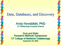 Data, Databases, and Discovery