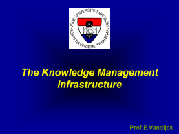 The Knowledge Management Infrastructure