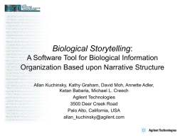 Biological Storytelling: A Software Tool for Biological Information