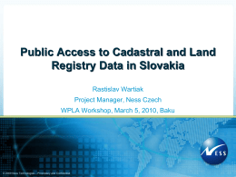 Public Access to Cadastral and Land Registry Data in