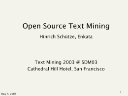Open Source Text Mining