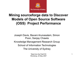 Mining Open Source Software(OSS) Data Using Association Rules