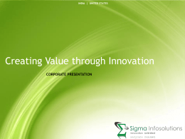 Creating Value through Innovation