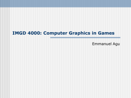 Computer Graphics in Games