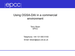 Using OGSA-DAI in a commercial environment