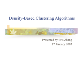 Density-Based Clustering Method