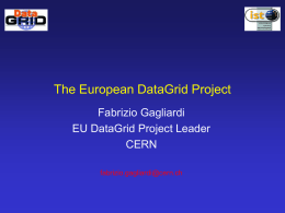 The European DataGrid Project