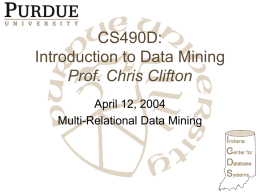 Multi-Relational Data Mining