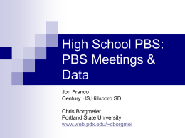 High School PBS: Using Data for Decision Making