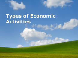 Types of Economic Activities