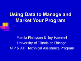 Using Data to Manage and Market your Loan Program
