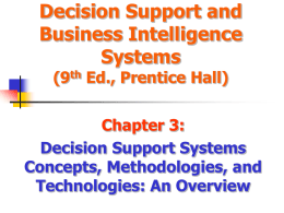 Decision Support Systems Concepts - Cal State LA