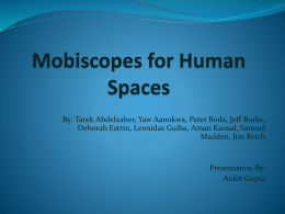 Mobiscopes for Human Spaces