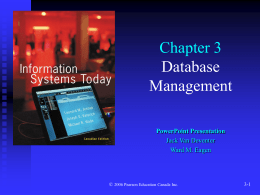 Chapter 3 - Database Management