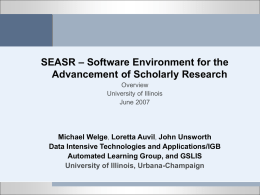SEASR.longer-intro - University of Illinois Urbana
