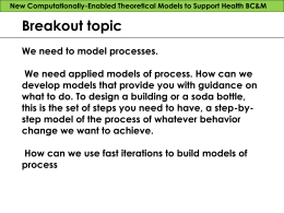 Breakout 1 - modeling process