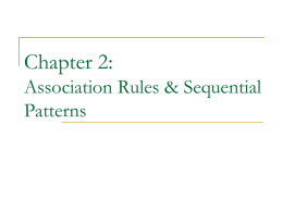 Association Rules & Sequential Patterns - UIC