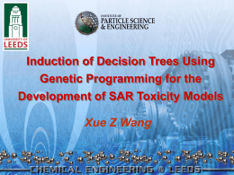 Induction of Decision Trees Using Genetic Programming for the