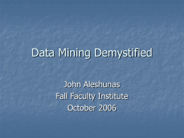 Data Mining Demystified ver2