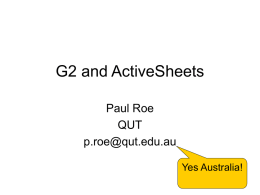 G2 - Paul Roe, Associate Professor