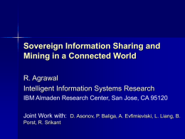 Information Sharing across Private Databases