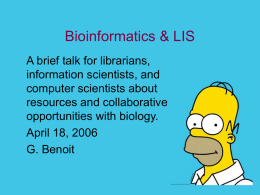 Bioinformatics & LIS