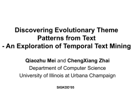 Discovering Evolutionary Theme Patterns from Text
