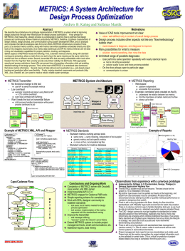 Poster on METRICS() - UCSD VLSI CAD Laboratory