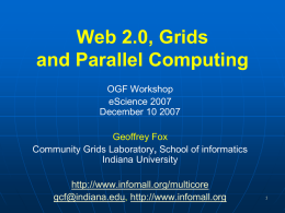 Web 2.0 - Community Grids Lab