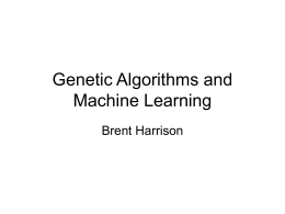 Genetic Algorithms and Machine Learning
