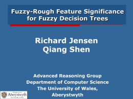 Fuzzy Decision Trees - Department of Computer Science and