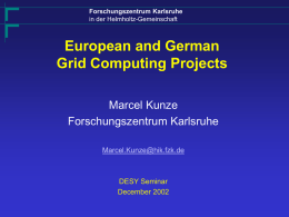 European and German Grid Projects