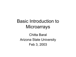 Microarrays - Arizona State University