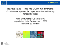BERNSTEIN – THE MEMORY OF PAPERS Collaborative systems