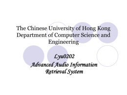 The Chinese University of Hong Kong Department of Computer