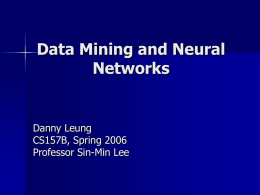 Data Mining and Neural Networks
