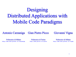 Designing Distributed Applications with Mobile Code Paradigms