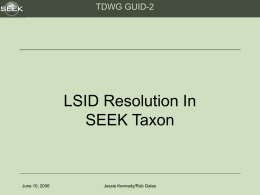 LSID Resolution In SEEK Taxon