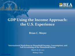 Keynote address: GDP Using the Income Approach