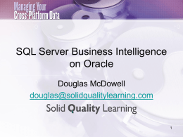Microsoft Business Intelligence on Oracle