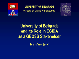 university of belgrade - geo
