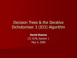 Decision Trees & the Iterative Dichotomiser 3 (ID3) Algorithm