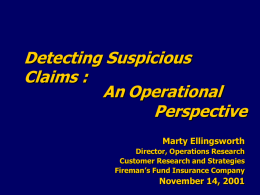 Detecting Suspicious Claims