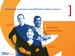 Empowering the Business using SAP Business Objects