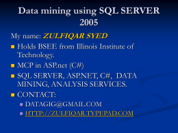 What is Data mining?? - Zulfiqar`s web