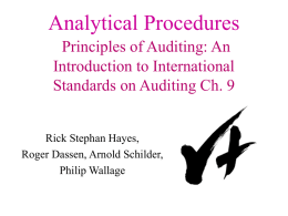 Substantive Testing Principles of Auditing an